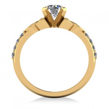 Round Lab Grown Diamond Celtic Knot Engagement Ring 14K Yellow Gold 0.75ct