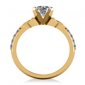 Round Lab Grown Diamond Celtic Knot Engagement Ring 14K Yellow Gold 1.00ct