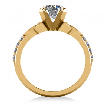 Round Lab Grown Diamond Celtic Knot Engagement Ring 14K Yellow Gold 1.50ct