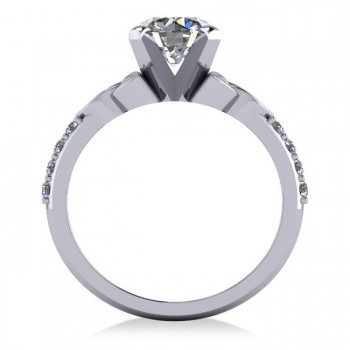 Round Diamond Celtic Knot Engagement Ring  Platinum 1.50ct