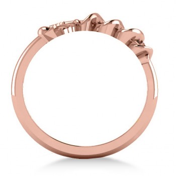 Caduceus Medical Symbol Novelty Ladies Ring 14k Rose Gold