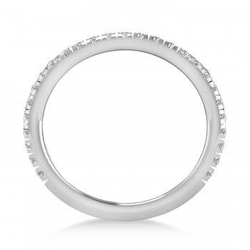 Diamond Semi-Eternity Ring Wedding Band 18k White Gold (0.41ct)