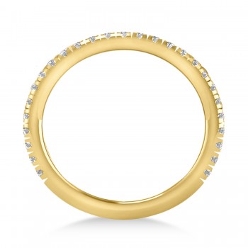 Diamond Semi-Eternity Ring Wedding Band 18k Yellow Gold (0.41ct)