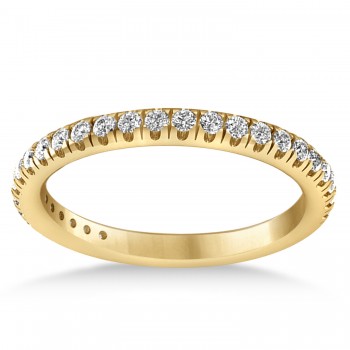 Lab Grown Diamond Semi-Eternity Ring Wedding Band 14k Yellow Gold (0.41ct)