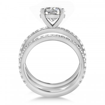 Lab Grown Diamond Round-Set Semi-Eternity Bridal Set 18k White Gold (2.62ct)