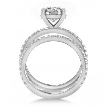 Lab Grown Diamond Round-Set Semi-Eternity Bridal Set Platinum (2.62ct)