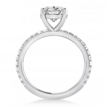 Diamond Oval-Set Engagement Ring 14k White Gold (3.36ct)