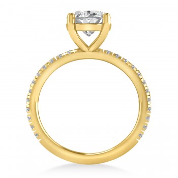 Diamond Oval-Set Engagement Ring 14k Yellow Gold (3.36ct)