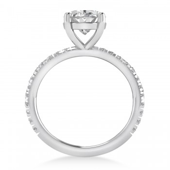 Diamond Oval-Set Engagement Ring 18k White Gold (3.36ct)