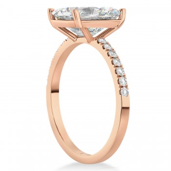 Diamond Emerald-Set Engagement Ring 14k Rose Gold (3.36ct)