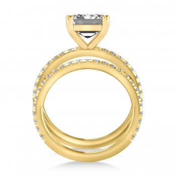 Diamond Emerald-Set Semi-Eternity Bridal Set 18k Yellow Gold (3.77ct)