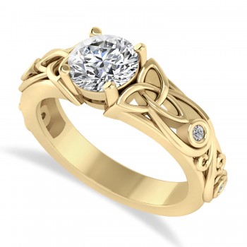 Diamond Celtic Engagement Ring 14k Yellow Gold (1.06ct)