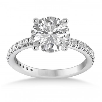 Diamond No Halo Engagement Ring 14k White Gold (0.36ct)