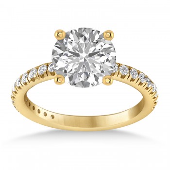 Diamond No Halo Engagement Ring 18k Yellow Gold (0.36ct)