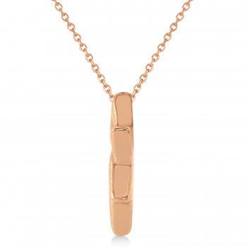 Jewish Star of David Interconnecting Petite Necklace 14K Rose Gold