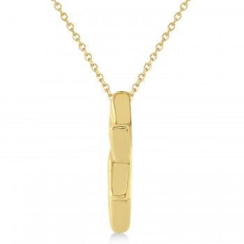 Jewish Star of David Interconnecting Petite Necklace 14K Yellow Gold