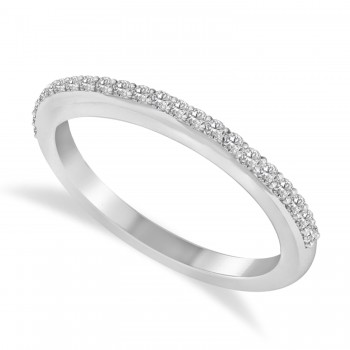 Diamond Half-Eternity Prong-Set Wedding Band Platinum (0.21 ctw)