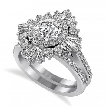Diamond Ballerina Engagement Ring Platinum (2.74 ctw)