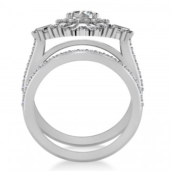 Diamond Ballerina Engagement Ring Platinum (2.74 ctw)