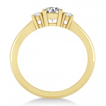 Round Diamond Three-Stone Engagement Ring 14k Yellow Gold (0.60ct)