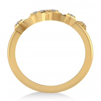 Diamond Virgo Zodiac Constellation Star Ring 14k Yellow Gold (0.11ct)