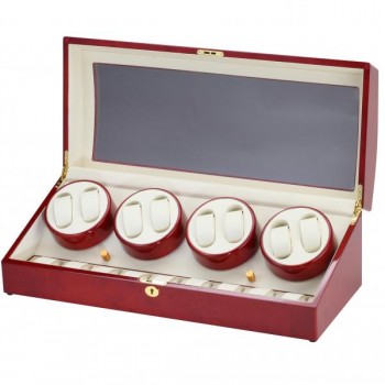 Eight Watch Winder & Watch Box in Cherry Wood