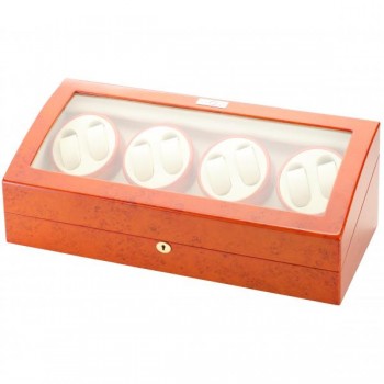 Eight Watch Winder & Watch Box in Burl Wood