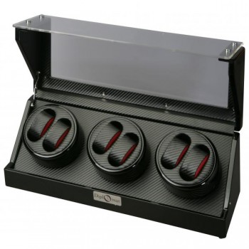 High Gloss Black Six Watch Winder Cube