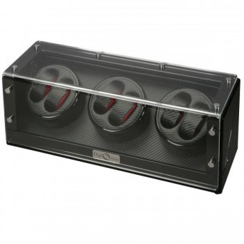 High Gloss Black Six Watch Winder Cube