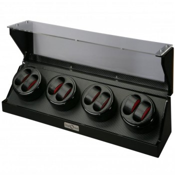 High Gloss Black Eight Watch Winder Cube