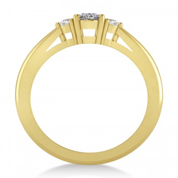 Oval Lab Grown Diamond Three-Stone Engagement Ring 14k Yellow Gold (0.60ct)