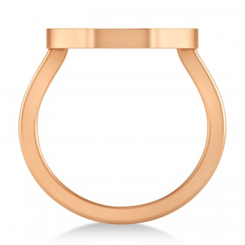 Tiger's Face Shaped Ladies Ring 14k Rose Gold