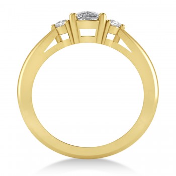 Cushion Diamond Three-Stone Engagement Ring 14k Yellow Gold (1.14ct)
