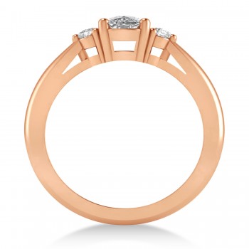 Cushion Lab Grown Diamond Three-Stone Engagement Ring 14k Rose Gold (1.14ct)