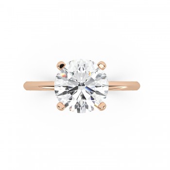 Diamond Solitaire Engagement Ring 14K Rose Gold (3.00ct)