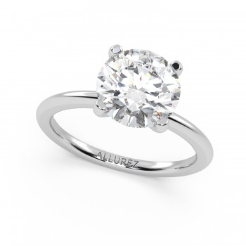 Diamond Solitaire Engagement Ring 14K White Gold (3.00ct)