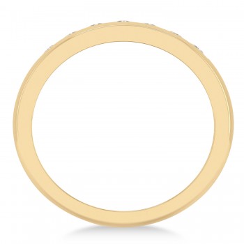 Men's Diamond Channel Set Ring Wedding Band 14k Yellow Gold (0.49ct)