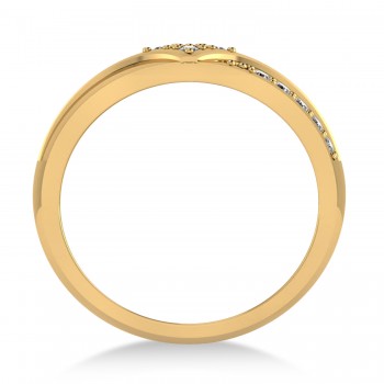 Diamond Gents Ring/Wedding Band For Men 14k Yellow Gold (0.30ct)