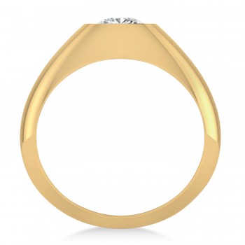 Men's Diamond Gypsy Ring 14k Yellow Gold (1.00ct)