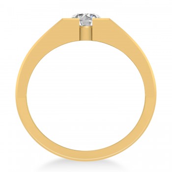 Men's Diamond Solitaire Fashion Ring 14k Yellow Gold (1.00 ctw)