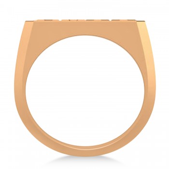 United States Navy Men's Signet Fashion Ring 14k Rose Gold