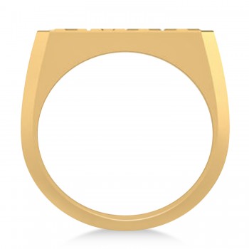 United States Navy Men's Signet Fashion Ring 14k Yellow Gold