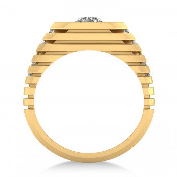 Diamond Chest Men's Ring/Wedding Band 14k Yellow Gold (1.20ct)