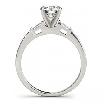 Tapered Baguette 3-Stone Diamond Engagement Ring Palladium (0.10ct)