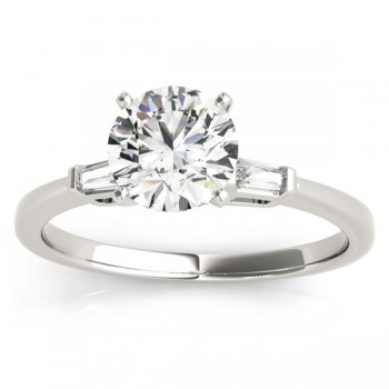 Tapered Baguette 3-Stone Diamond Engagement Ring Platinum (0.10ct)