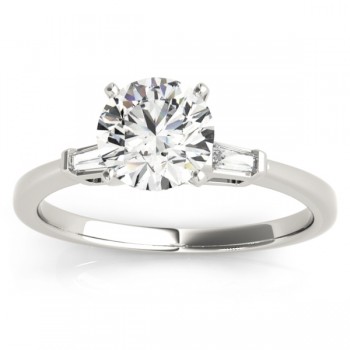 Tapered Baguette 3-Stone Diamond Bridal Set Palladium (0.30ct)