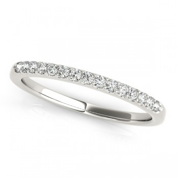 Diamond Wedding Ring Band 18k White Gold (0.23ct)