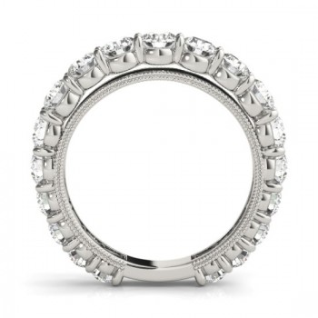 Luxury Diamond Eternity Wedding Ring Band 18k White Gold 2.61ct