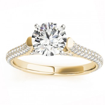 Diamond Accented Bridal Set Setting 14K Yellow Gold (1.02ct)