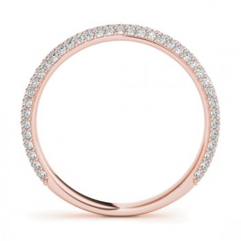 Diamond Accented Wedding Band 14k Rose Gold (0.50ct)